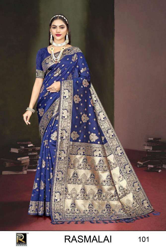 Rasmalai 1 By Ronisha Designer Banarasi Silk Sarees Wholesale Clothing Suppliers In India
